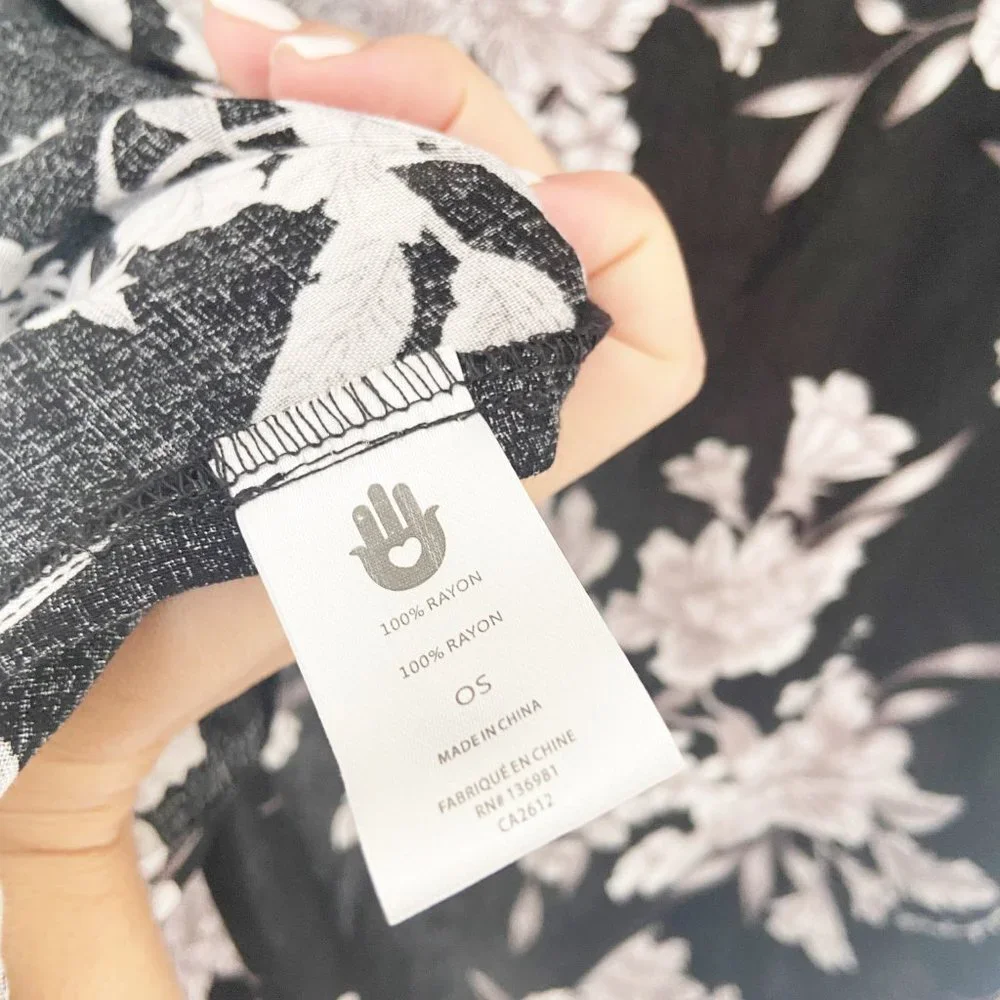 Spiritual Gangster Black Floral Maya Kimono - Picture 9 of 10